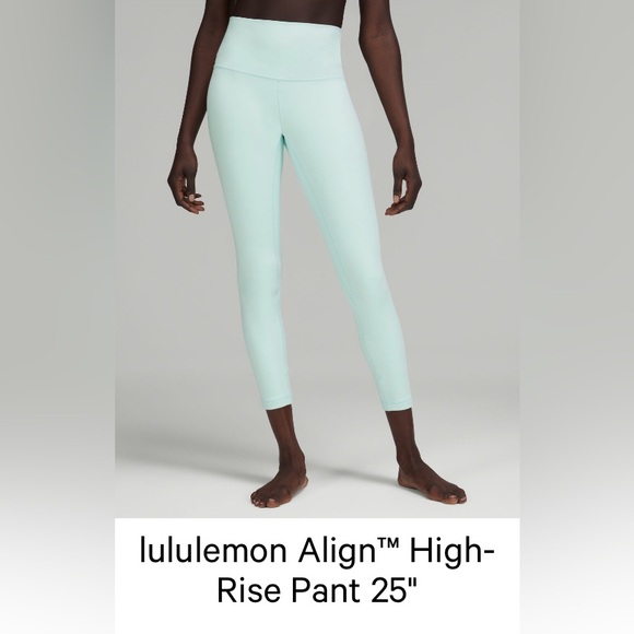 Lululemon delicate mint align leggings. Excellent used condition. - Picture 1 of 6